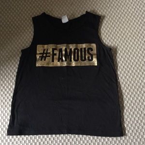 Black and Gold "FAMOUS" Tank